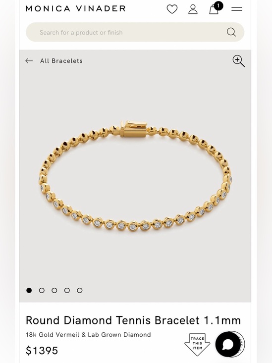 MONICA VINADER Jewelry - Monica Vinader Round Diamond Tennis Bracelet